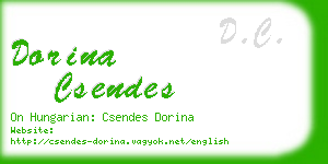 dorina csendes business card